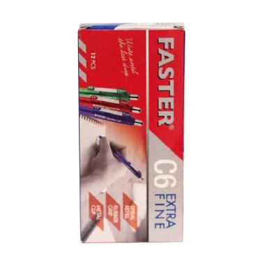 Faster C6 Ballpoint [0.7mm] HITAM