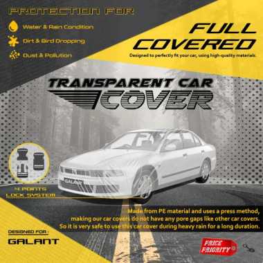 Body Cover Sarung Mobil Plastik MITSUBISHI GALANT HIU Tebal Anti Air WATERPROOF