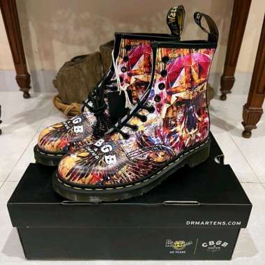 SALE!!! SEPATU DOCMART DR MARTENS 1460 CBGB MULTI COLOR SIZE 45 NEW ORIGINAL