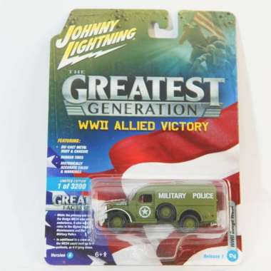 Johnny Lightning WWII Allied Victory Dodge WC54 Battle Sccared