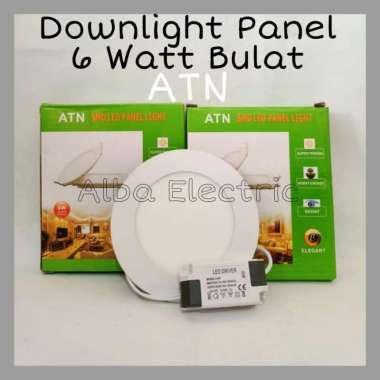 Downlight panel 6w bulat/Downlight led inbow 6W Atn putih
