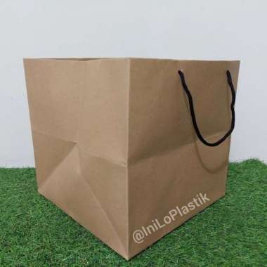 Paper Bag | Shopping Bag 21x21x24 Craft + Tali Kur [10 Pcs]