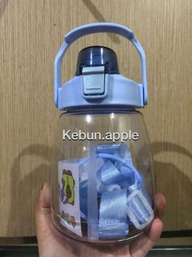 Botol Minum Anak Gemoy Viral 1.3 Liter Gradasi FREE STIKER 2D&3D 102-1Biru 1.3L