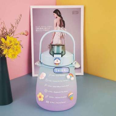 Botol Minum Anak Gemoy Viral 1.3 Liter Gradasi FREE STIKER 2D&3D 102 Tosca(1.3L)