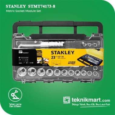 Stanley Socket Set / Kunci Soket Set SQ 1/2" 6Pts 8-32mm STMT74173-8C