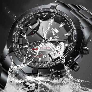 Jam tangan VAVA VOOM analog Pria Jam pria luxury steel anti karat tahan air va va voom 238 Black