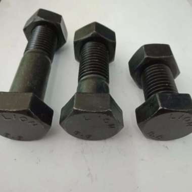 Baut Mur 5/8 X 2" Inchi Baja Hitam