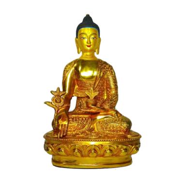 Sukhavati Brass Rupang Patung Buddha Bhaisajyaguru - Full Gold [11 Inch] Full Gold