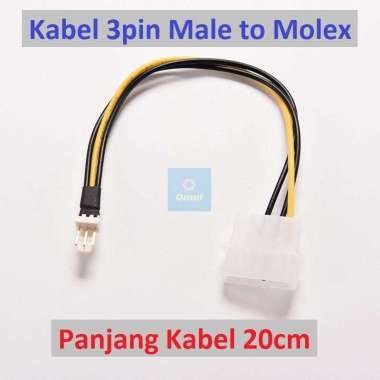 Kabel Power Fan Adapter Converter 4Pin 3Pin to Molex IDE