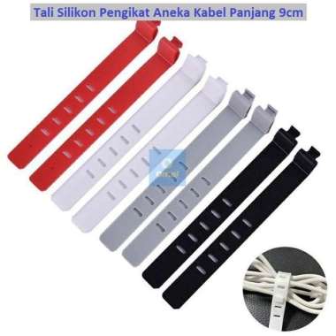 Tali Pengikat Kabel Silikon Penggulung Kabel Charger Headset Ties Putih