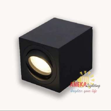 Downlight Outbow Kotak MR16 +7W 6500K Hitam