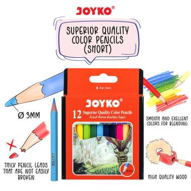 Joyko CP-102 Pensil Warna [12 Warna] MULTICOLOR