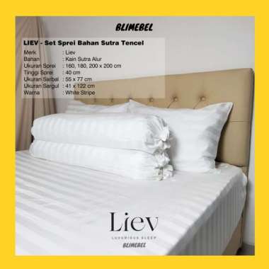 Set Paket Sprei Kingkoil + Sarbal + Sargul Sutra Alur Tencel CUSTOM 160 x 200