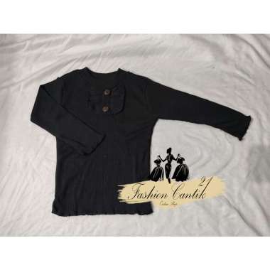 Kaos RIB anak Lengan Panjang Usia 1-3 tahun no brand Hitam