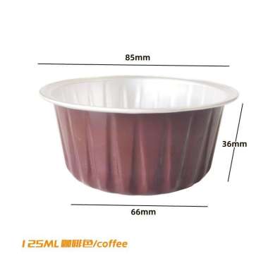 Baking Cup 125Ml Cupcake Alumunium Foil Cups Tahan Panas Bbq Puding Cokelat