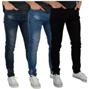 CELANA LEVIS COWOK celana jeans pria pensil 35 Biru Tua