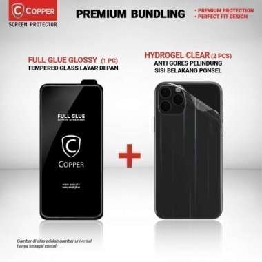 Redmi Go - COPPER Bundling TG Glossy & Hydrogel Clear