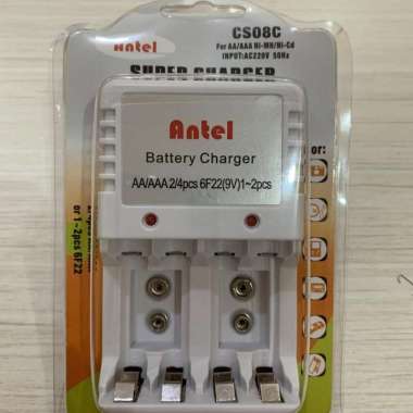 Charger baterai AA/AAA/9V 4 slot