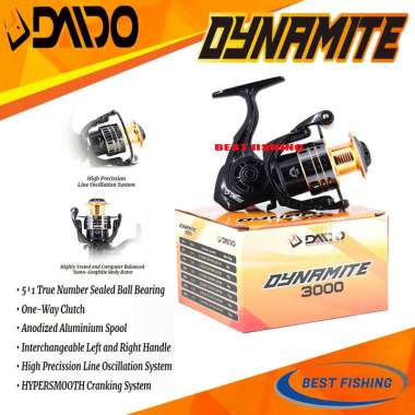 REEL DAIDO DYNAMITE 6 BEARING ONE WAY 800 1000 2000 3000 4000 6000 - REEL PANCING 3000