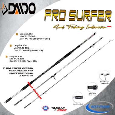 JORAN DAIDO SAMBUNG 3 PRO SURFER CARBON UKURAN 390 420 450 - JORAN PANCING 390