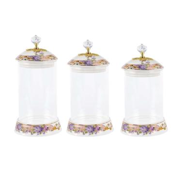 Vicenza G301 Motif Magnolia Toples Permen Kaca white