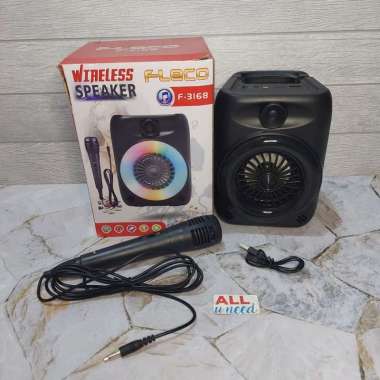 Speaker Bluetooth Portable Free Mic Usb Tf Card Fleco F3168 Original