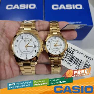 JAM TANGAN COUPLE ORIGINAL CASIO MTP V004G 7BUDF WITH CASIO LTP V004G 7BUDF JAM COUPLE ORIGINAL CASI
