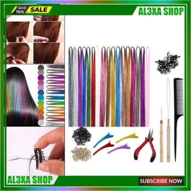 Extension Rambut 2400 Helai Tinsel 12 Warna Pria Wanita