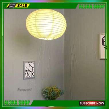 Lampu Gantung Retro Bahan Kertas Dekorasi Kamar Tidur Dapur