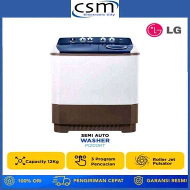 LG P1200RT Twin Tub Mesin Cuci [12 kg] Garansi Resmi JABODETABEK
