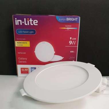 Downlight LED Panel Inlite 9W / Bulat Kuning
