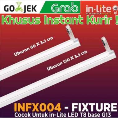 Kap Rumah Lampu Neon TL LED Inlite 60cm dan 120cm 9W & 18W 120 cm