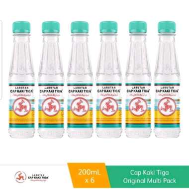 Cap Kaki Tiga Larutan Penyegar [200 mL isi 6 botol / krat ]