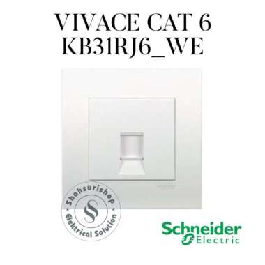 Outlet Data Cat6 Vivace Schneider Internet RJ45 LAN KB31RJ6 TANPA BUBLE