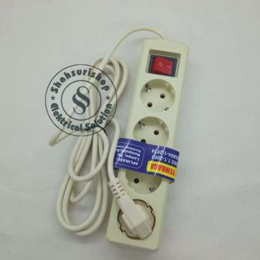 STOP KONTAK 4 LUBANG 3 METER MERK BRIGHT-G GOOD QUALITY