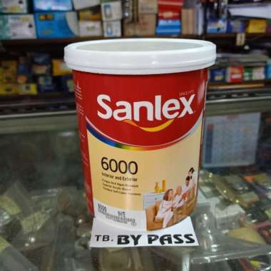 Cat tembok Putih merk Sanlex 6000 kemasan 1 kg ( 6000 White )