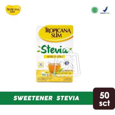 Promo Harga Tropicana Slim Sweetener Stevia 50 pcs - Blibli