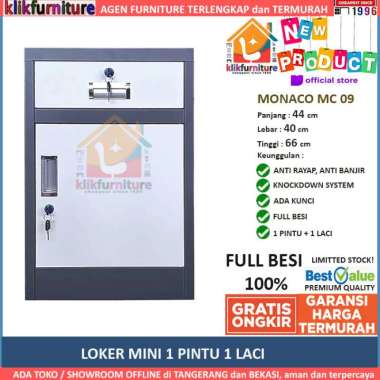 Loker Besi Mini 1 Pintu 1 Laci MONACO 09