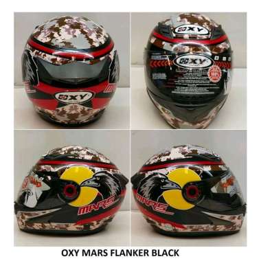 Helm Full Face / Helm OXY Mars / Helm SNI Flanker Black