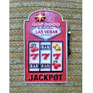 Fridge Magnet Tempelan Kulkas Souvenir Negara Las Vegas LV USA America Amerika Jackpot US012 012 Mul