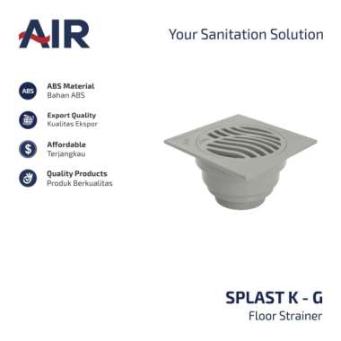 AIR Floor Strainer/Floor Drain/Pembuangan Air Lantai Splast K-Grey GREY -