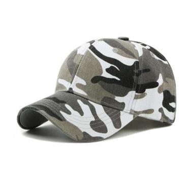 Baseball cap : CAMO ARMY CAP topi camouflage topi army topi loreng topi pria One Size WHITE