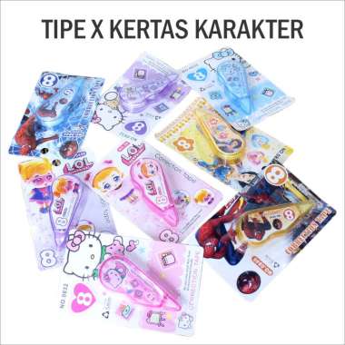 Tipex kertas/ Correction tape /Tipex Kertas Roll Correction Tape Murah Motif Karakter Lucu