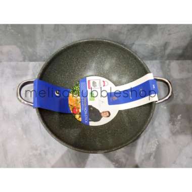 Bima Origin NonStick WokPan Kuali Wok 32cm Stoneforce Coating B2003432 01hitam