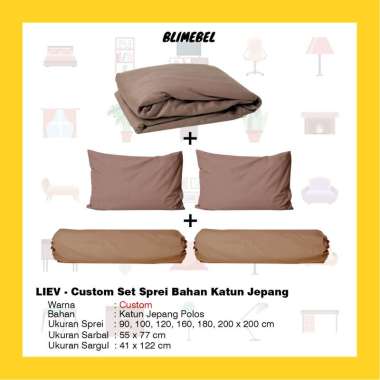[CUSTOM] Set Paket Sprei King Koil Katun Jepang + Sarbal + Sargul 200x200 cm