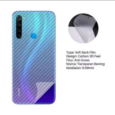 Promo Garskin Redmi Note 8 / Note 8 Pro Skin Clear Carbon Hydrogel Back Cover Redmi Note 8 Pro