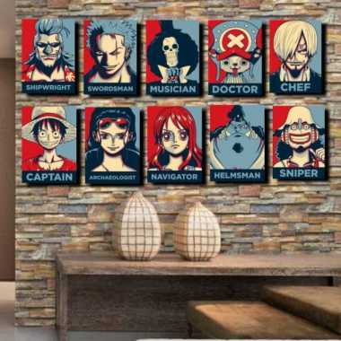 MOKUN Hiasan Dinding Poster Kayu One Piece Mugiwara art warna Nico Robin