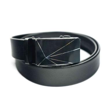 Houseofcuff Ikat Pinggang Kulit Belt Leather Gesper Pria - Hitam Semua Ukuran Hitam