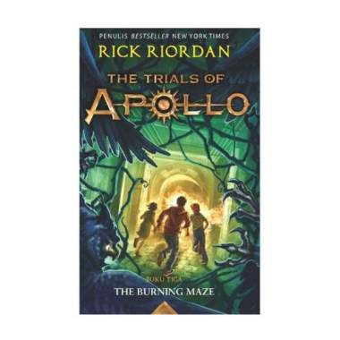 Mizan Buku Novel Trials Of Apollo 3 The Burning Maze | Fantasi Multicolor