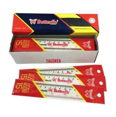 Butterfly Penggaris 15 cm ( PCS ) Transfarant